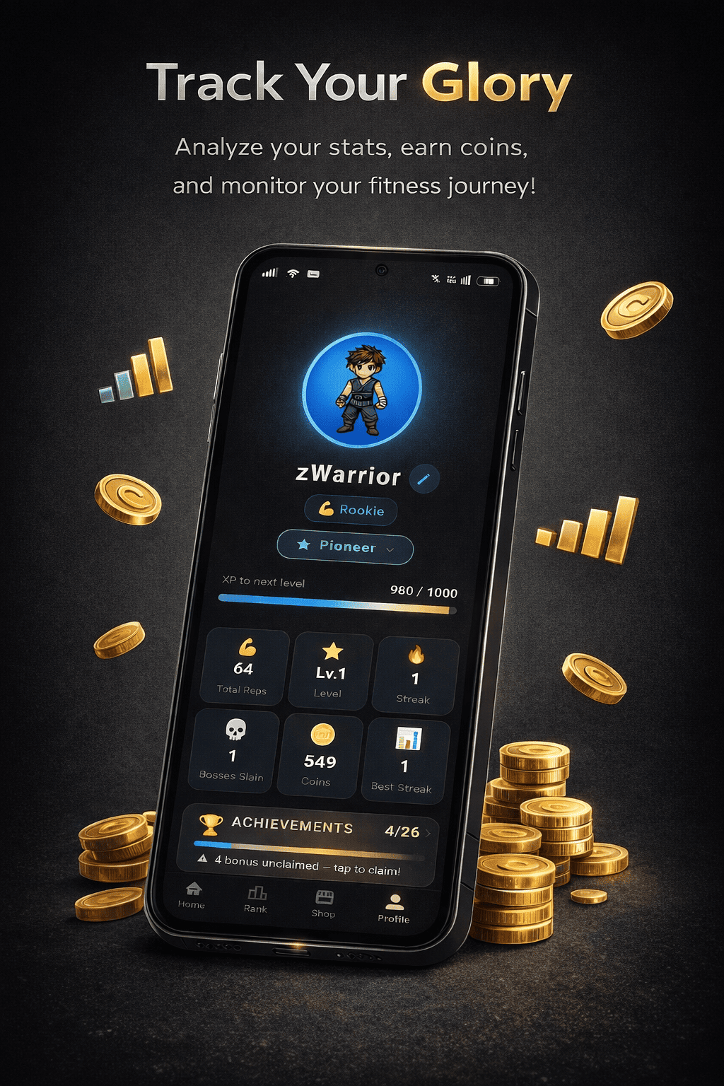 Track Your Glory Feature